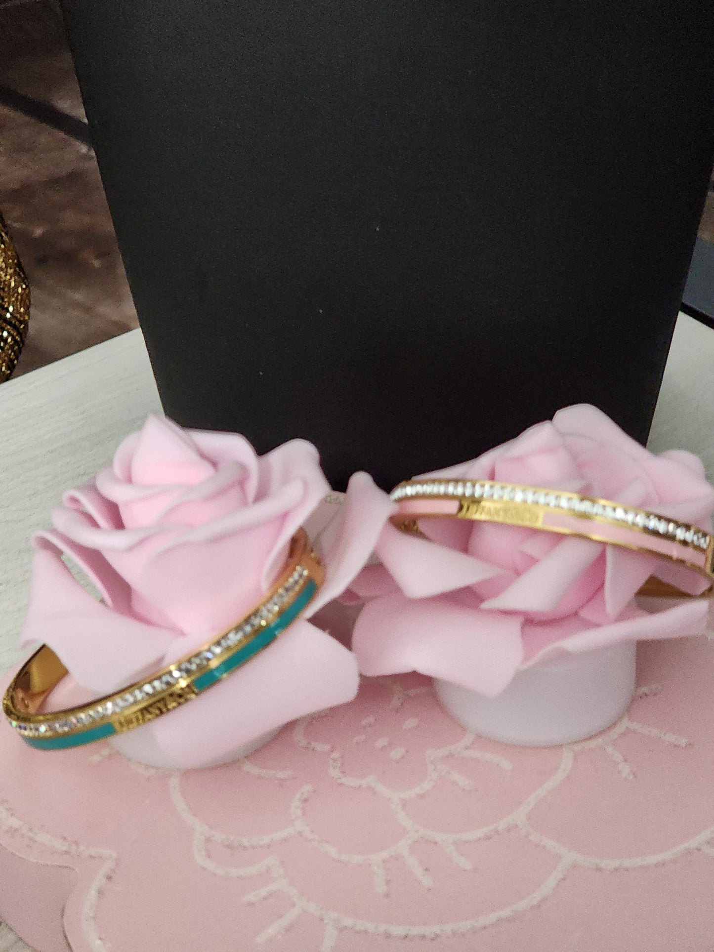 Silver or Gold Stainless Steel Bracelets (Matching Rings Also Available)