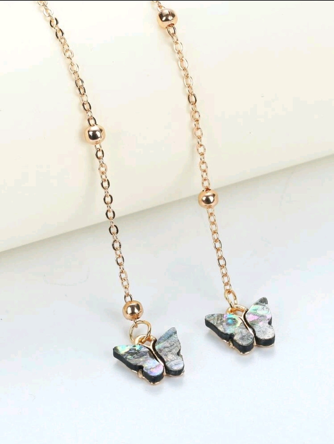 Butterfly Charm Eye Glasses Chain (Without Glasses)