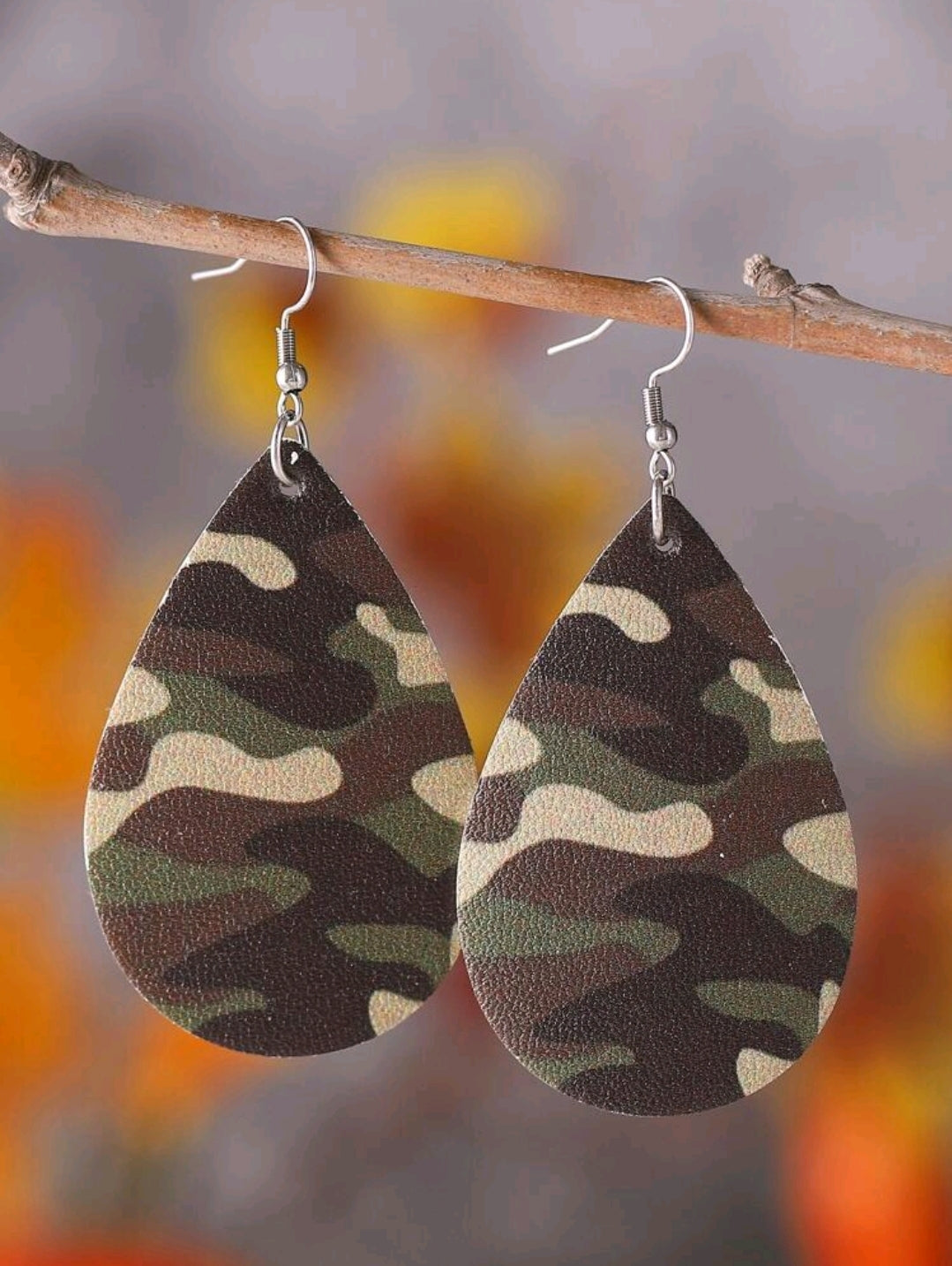 Camo Pattern Earrings
