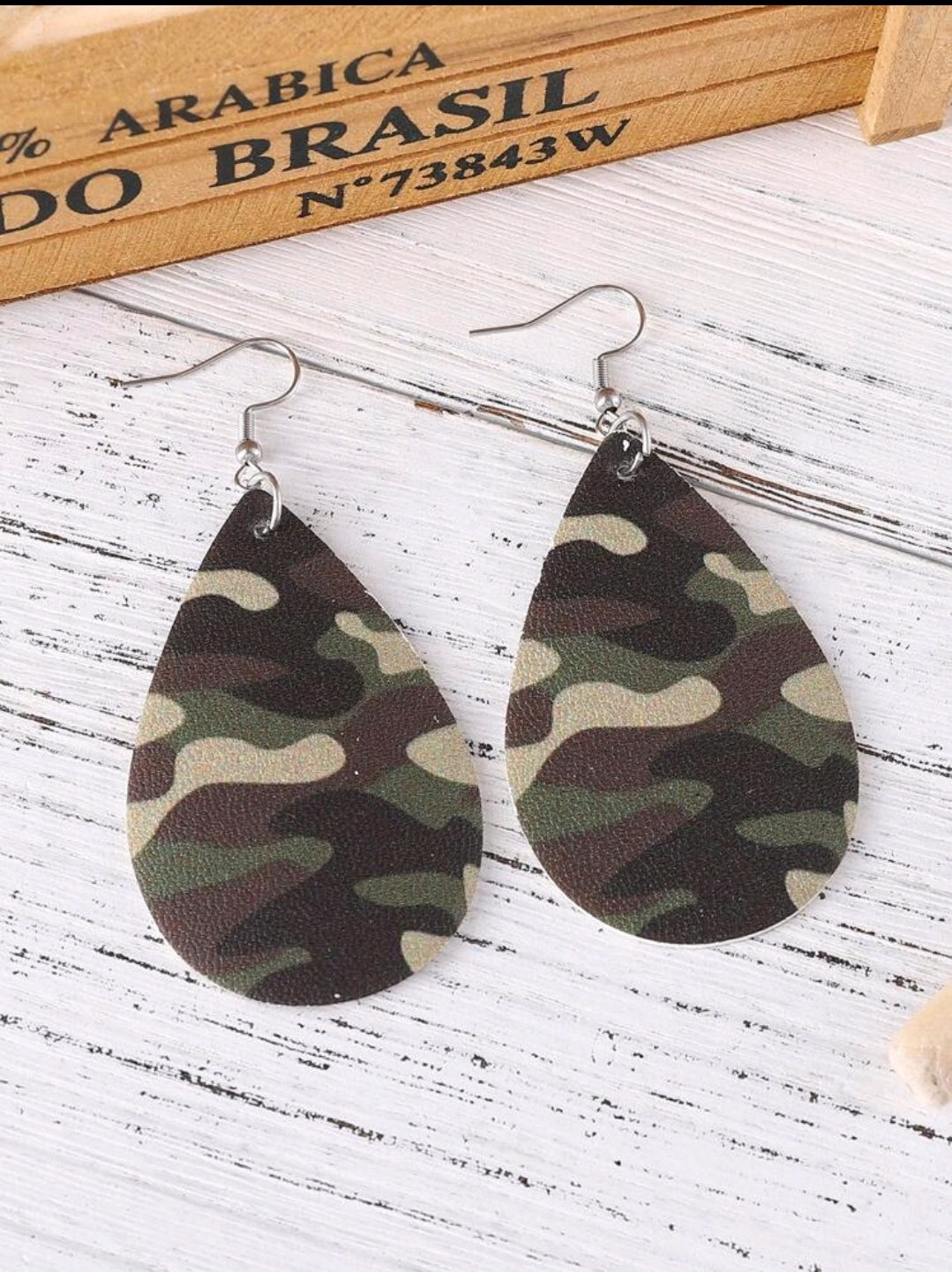 Camo Pattern Earrings