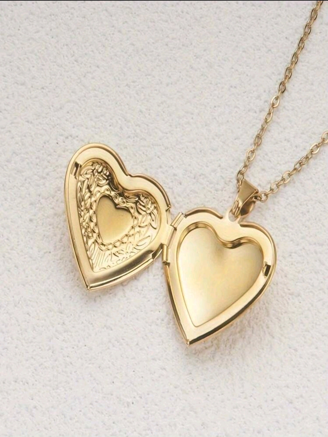 Stainless Steel Heart Locket Necklace