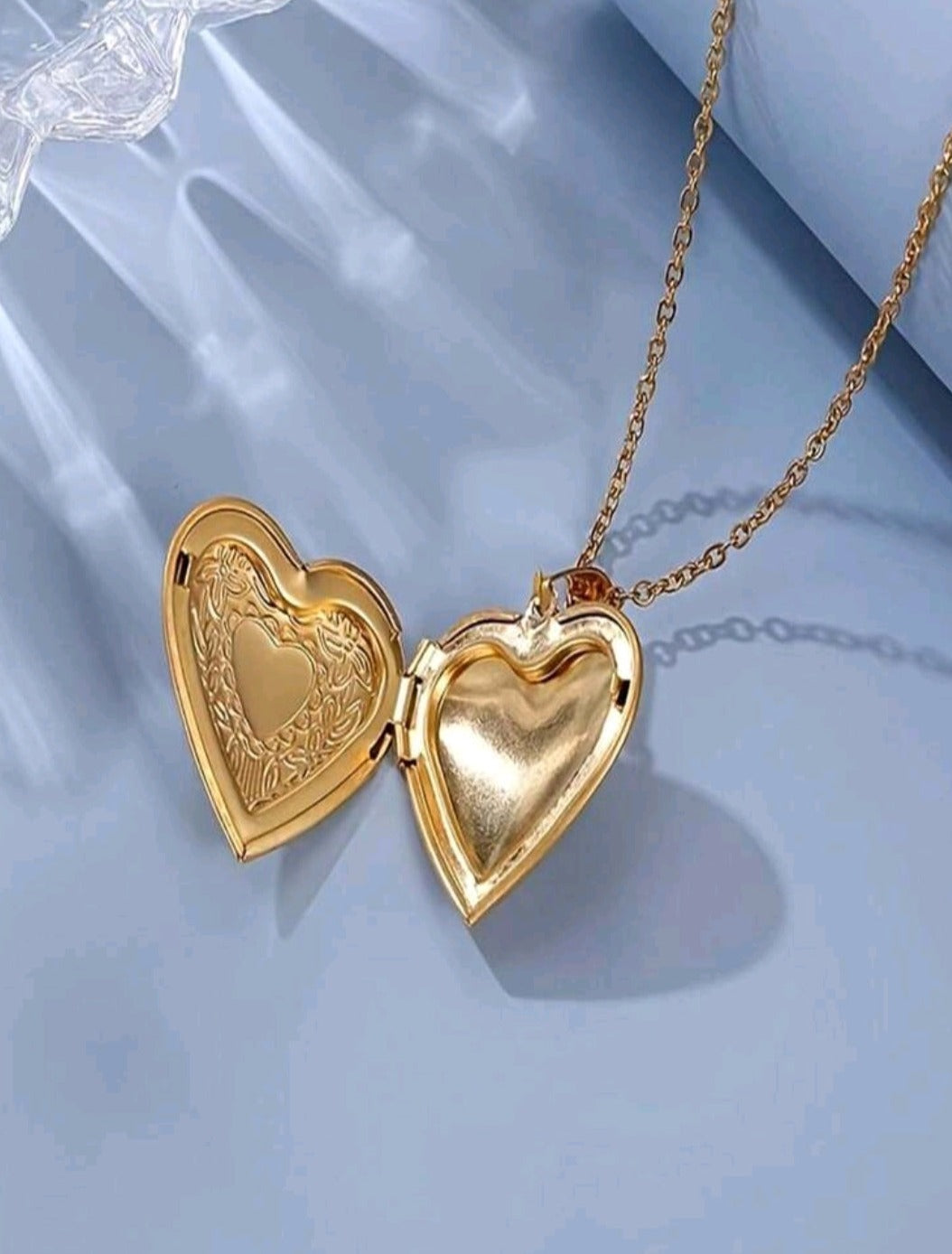 Stainless Steel Heart Locket Necklace