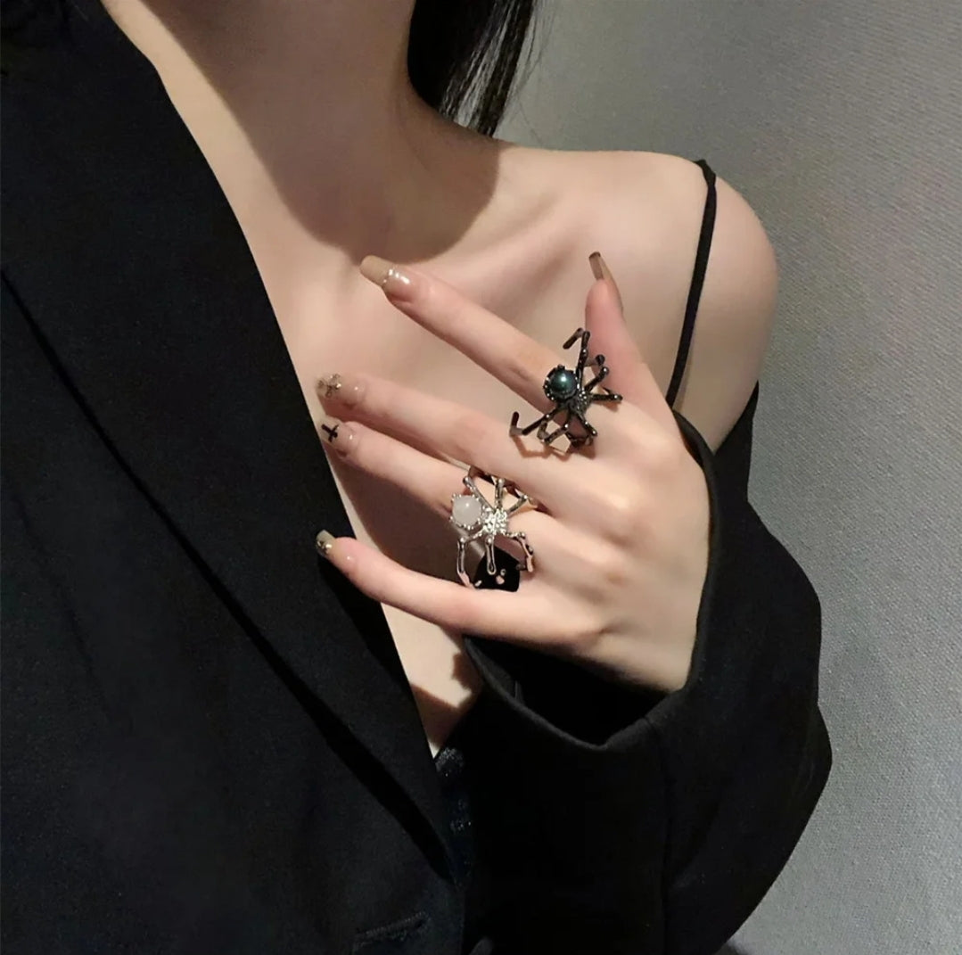 Halloween Spider Brooches, Spider Rings and Spider Bracelets