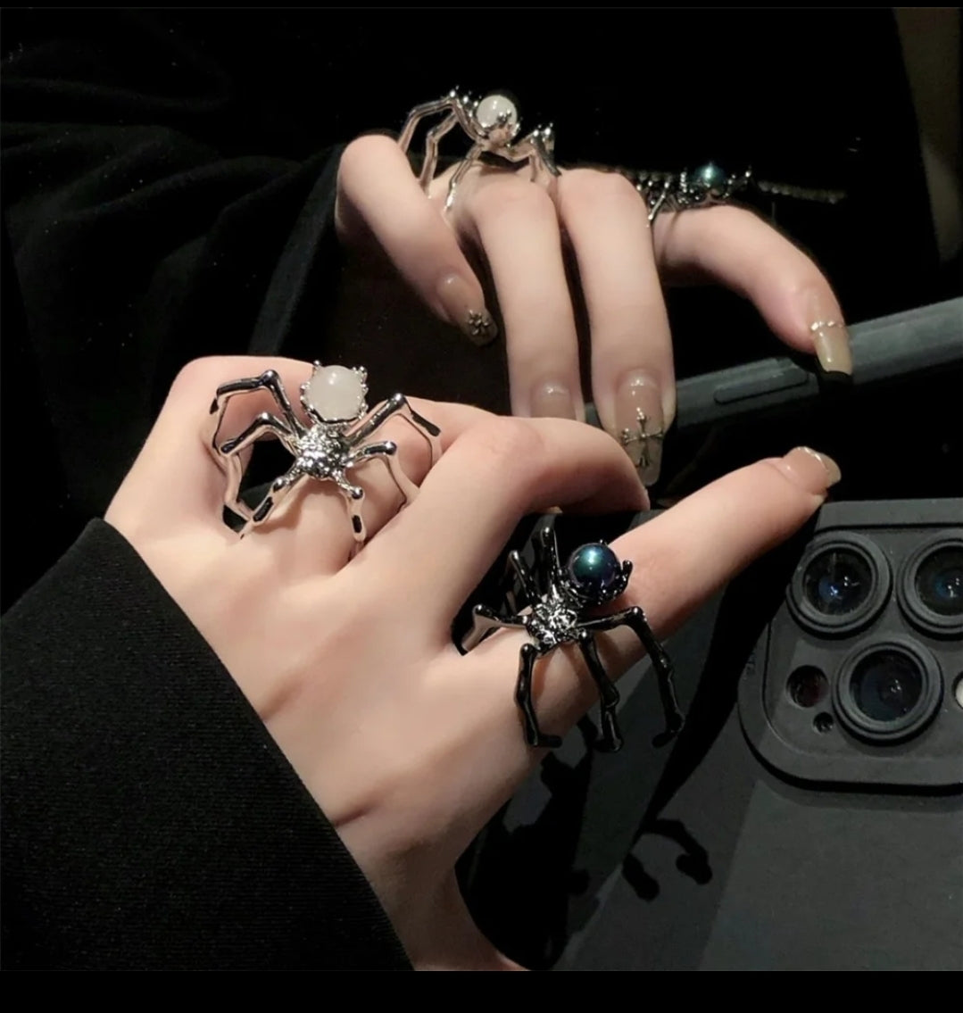 Halloween Spider Brooches, Spider Rings and Spider Bracelets