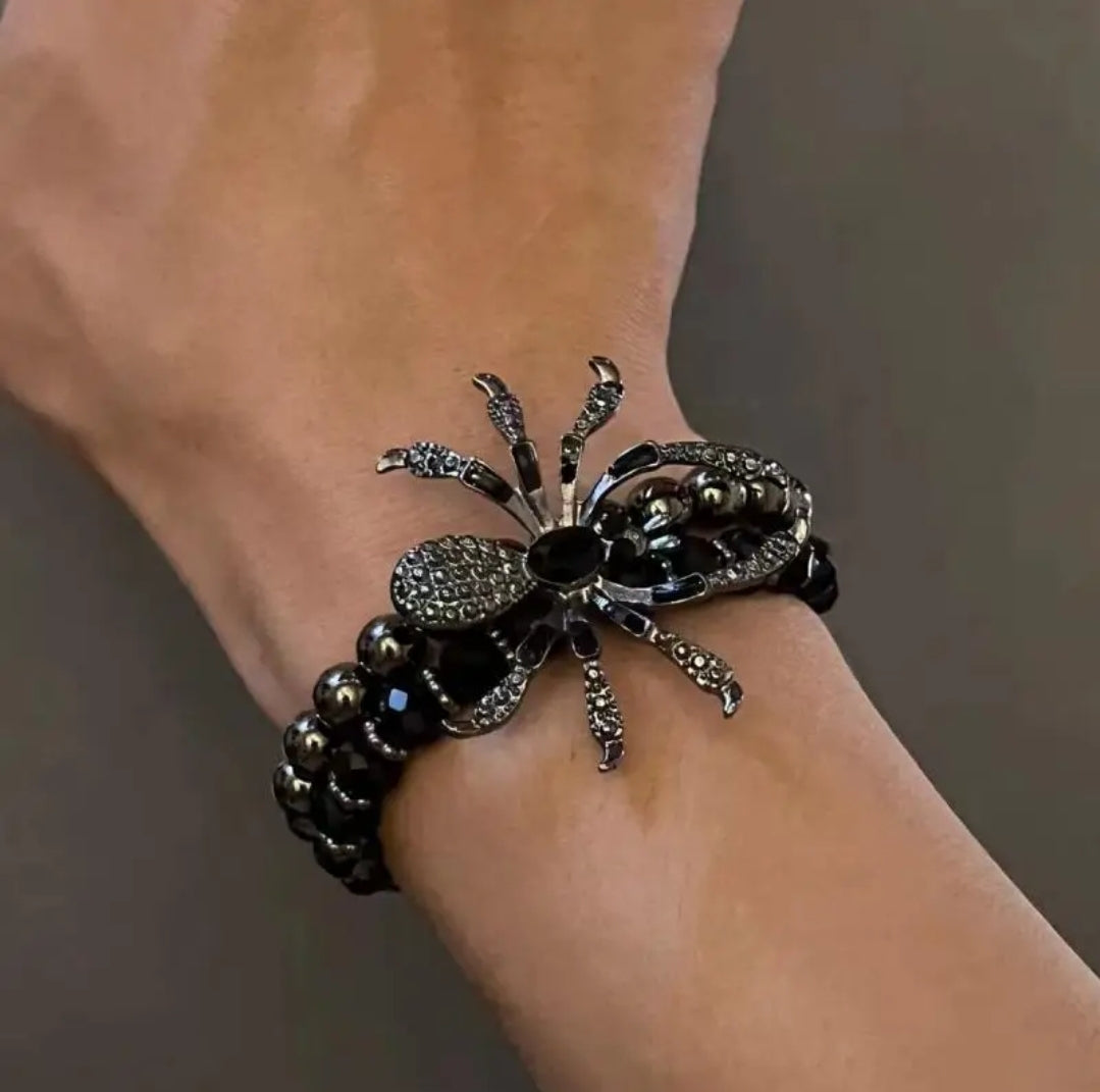 Halloween Spider Brooches, Spider Rings and Spider Bracelets