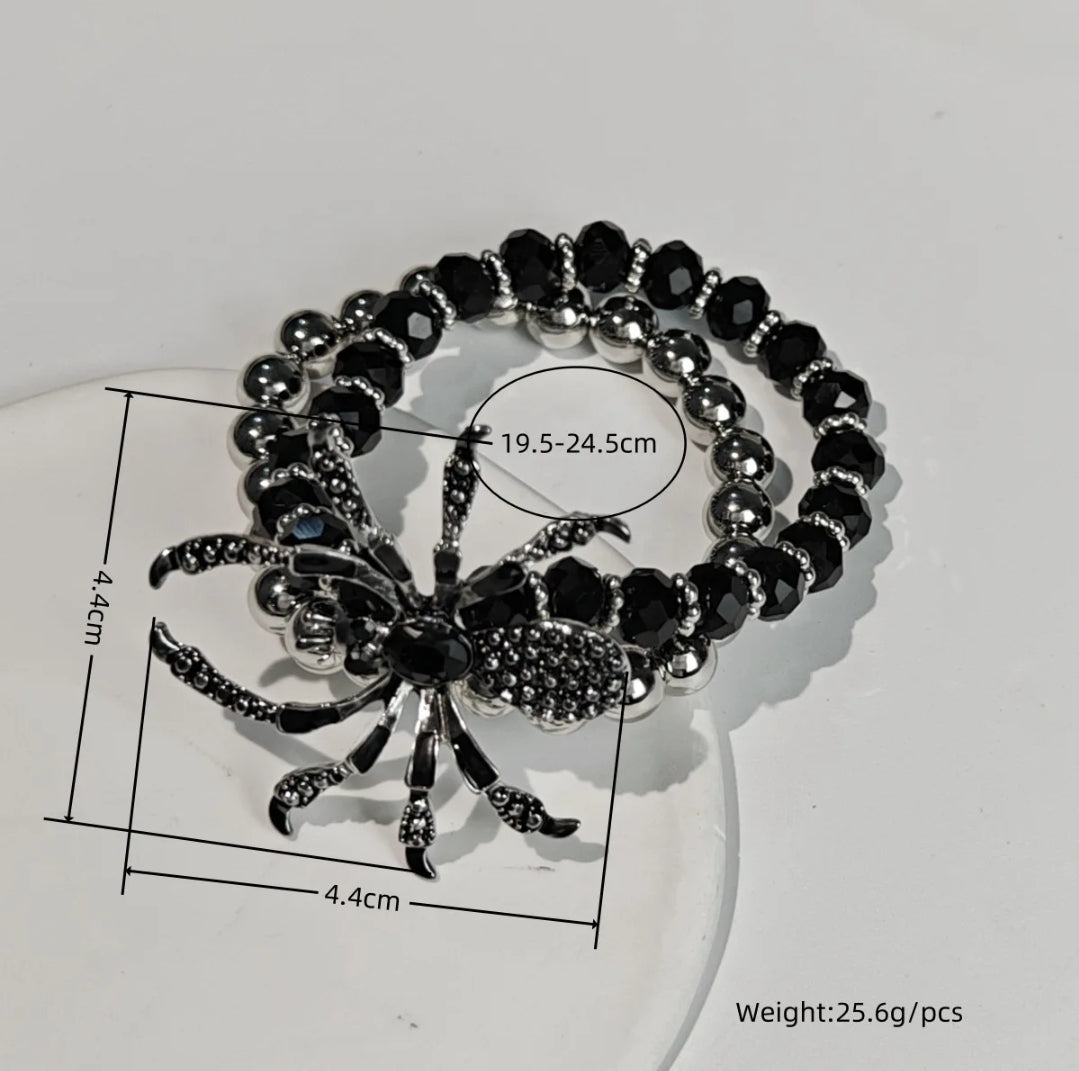 Halloween Spider Brooches, Spider Rings and Spider Bracelets