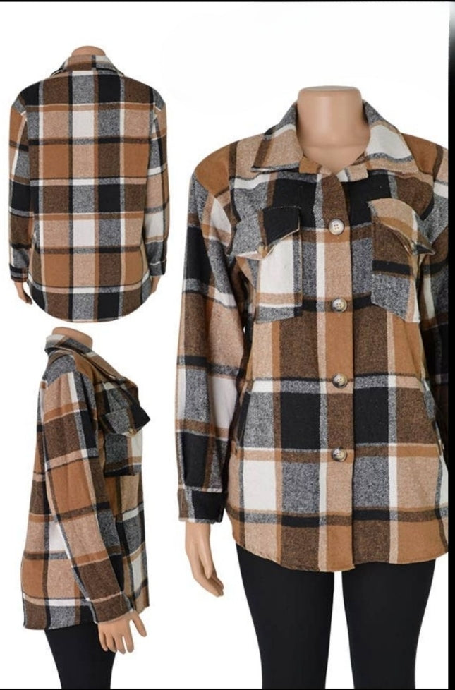 Womens PLAID Pattern Shackets (SALE)