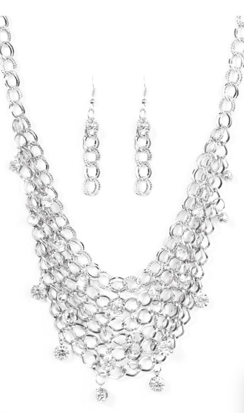 Fishing for Compliments Necklace with Earrings Set