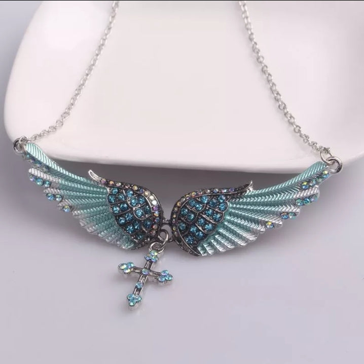 Angel's Wings - Necklace (Available in White, Blue or Pink)