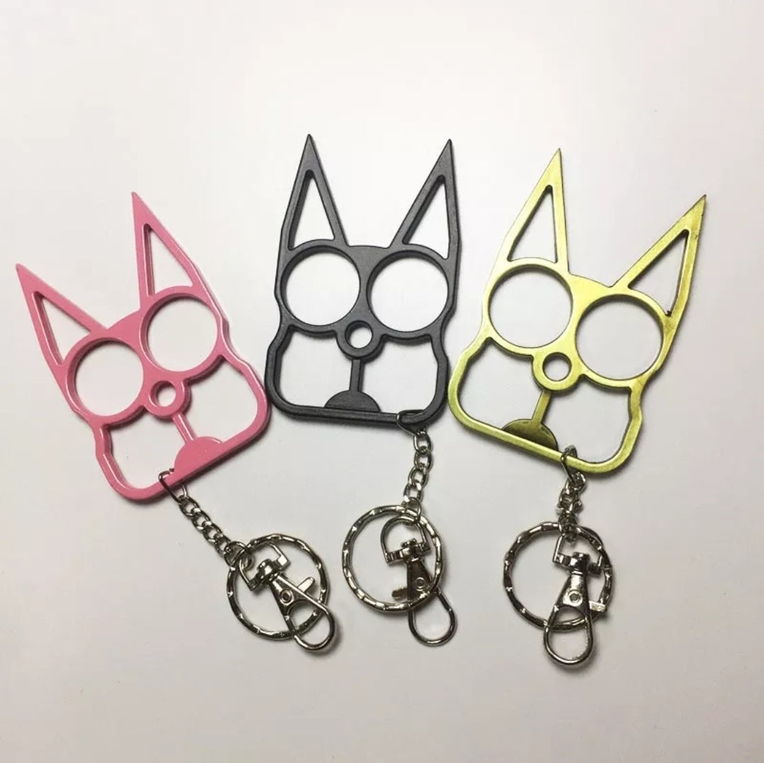 Safety Cat Keychains (Available in Blue, Black, Gold, Pink or Purple)