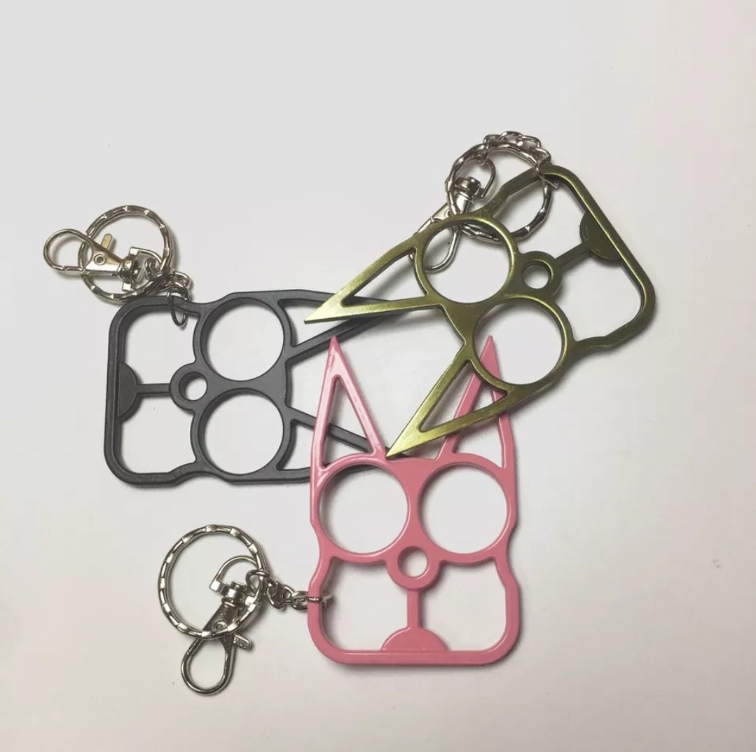 Safety Cat Keychains (Available in Blue, Black, Gold, Pink or Purple)