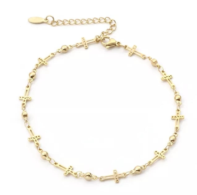 Stainless Steel Gold or Silver Color Anklets