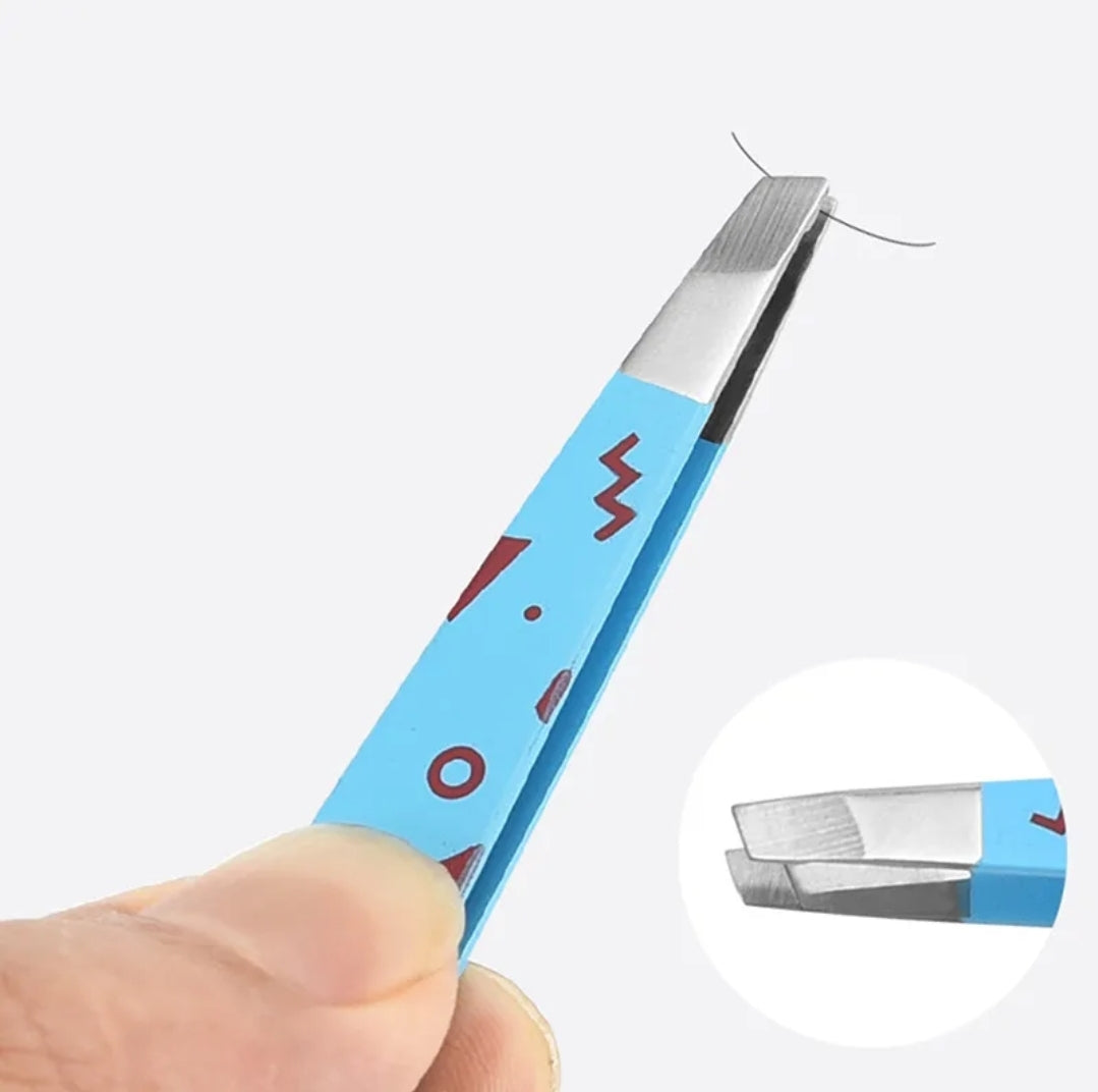 1 PC Eyebrow Tweezers (Cow Pattern) and More
