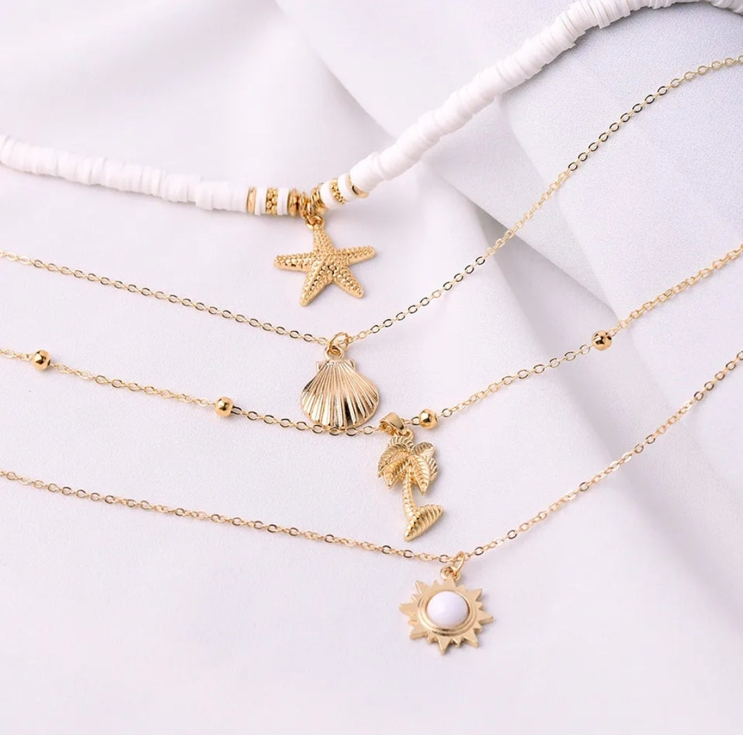 New Bohemia Summer Multi-Layer Necklace with Earrings Available