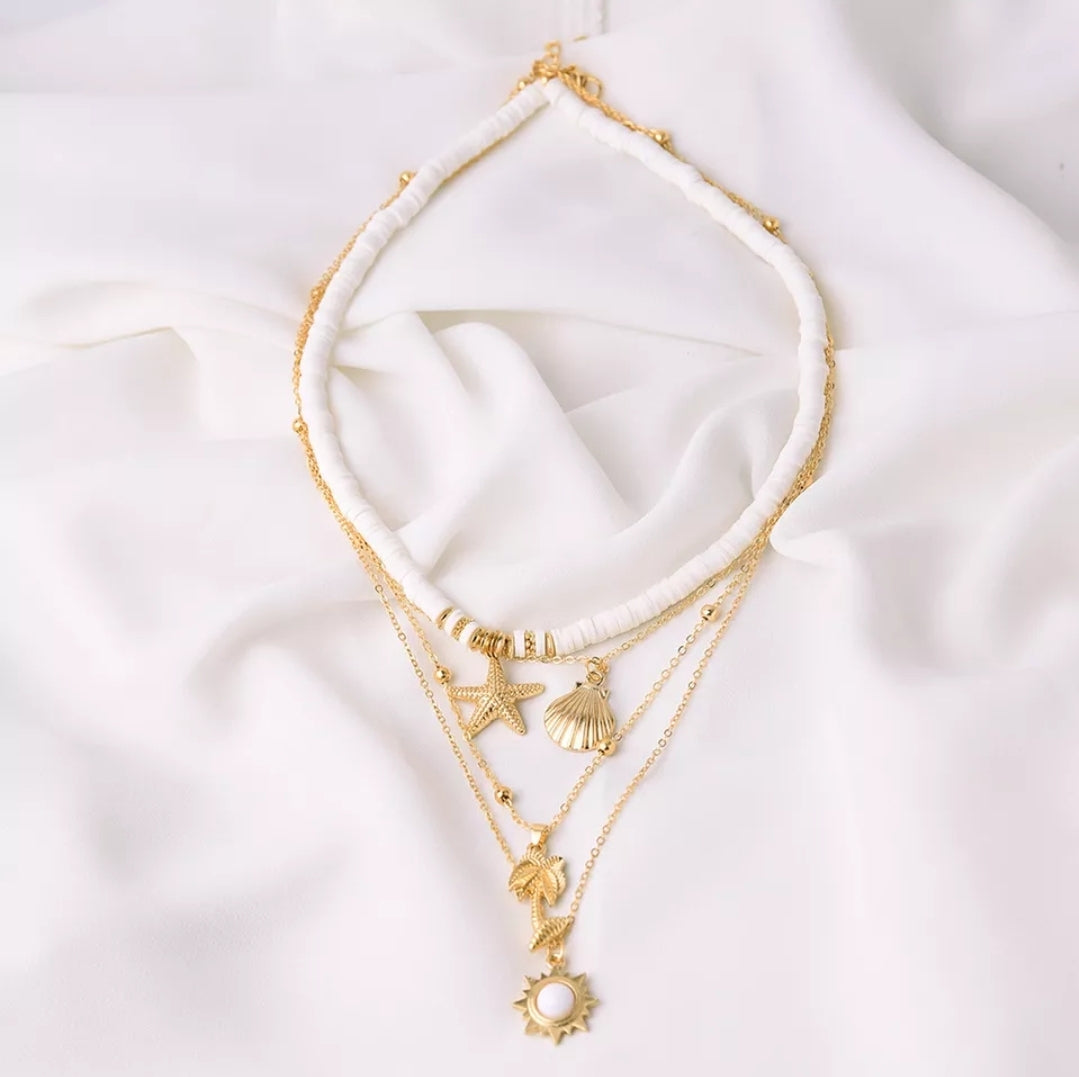 New Bohemia Summer Multi-Layer Necklace with Earrings Available
