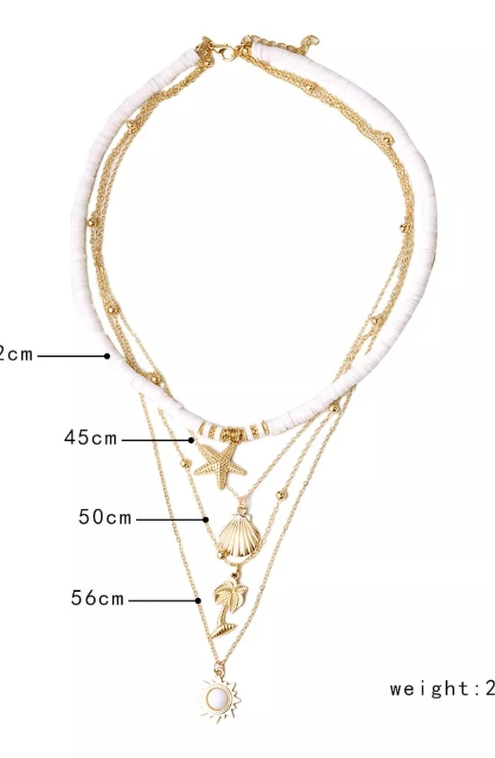 New Bohemia Summer Multi-Layer Necklace with Earrings Available
