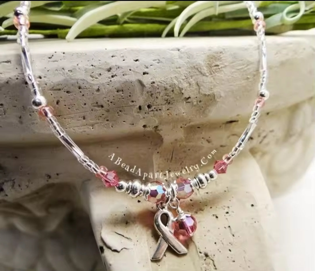 Cancer Awareness Pink Ribbon Jewelry and Keychains