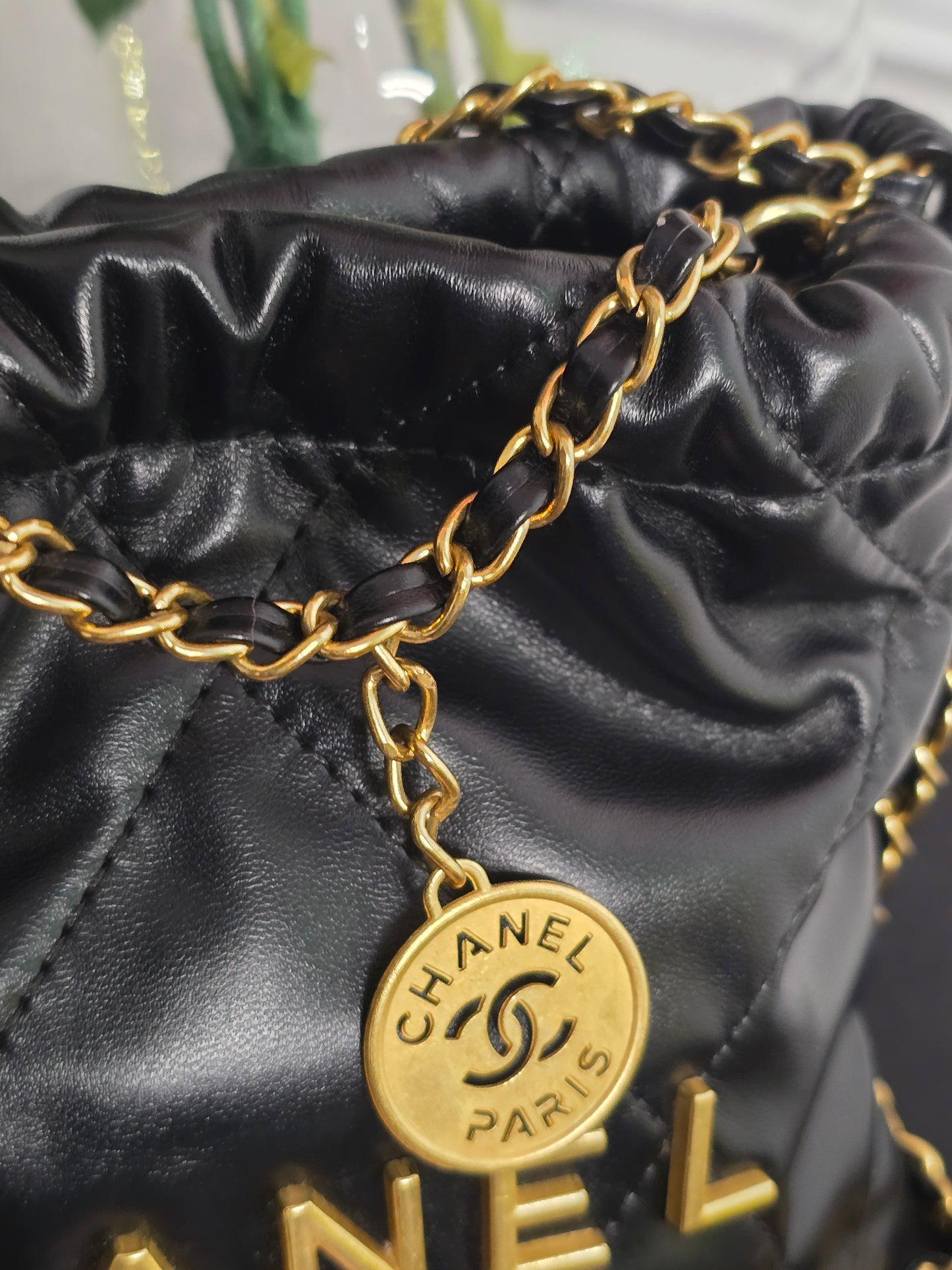 Black with Gold Hardware Hobo Style Handbag (24hrs FLASH SALE ends Thursday)