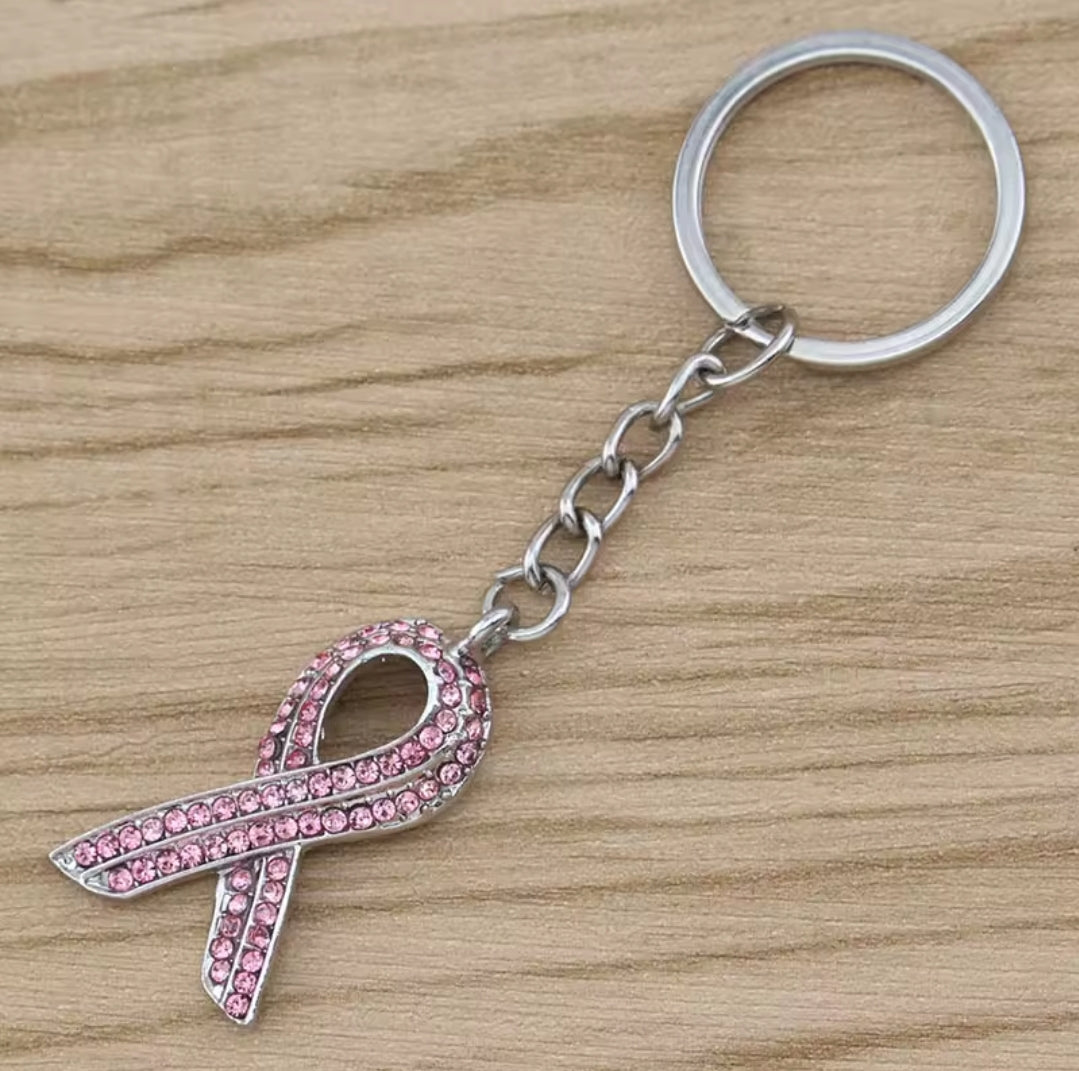 Cancer Awareness Pink Ribbon Jewelry and Keychains