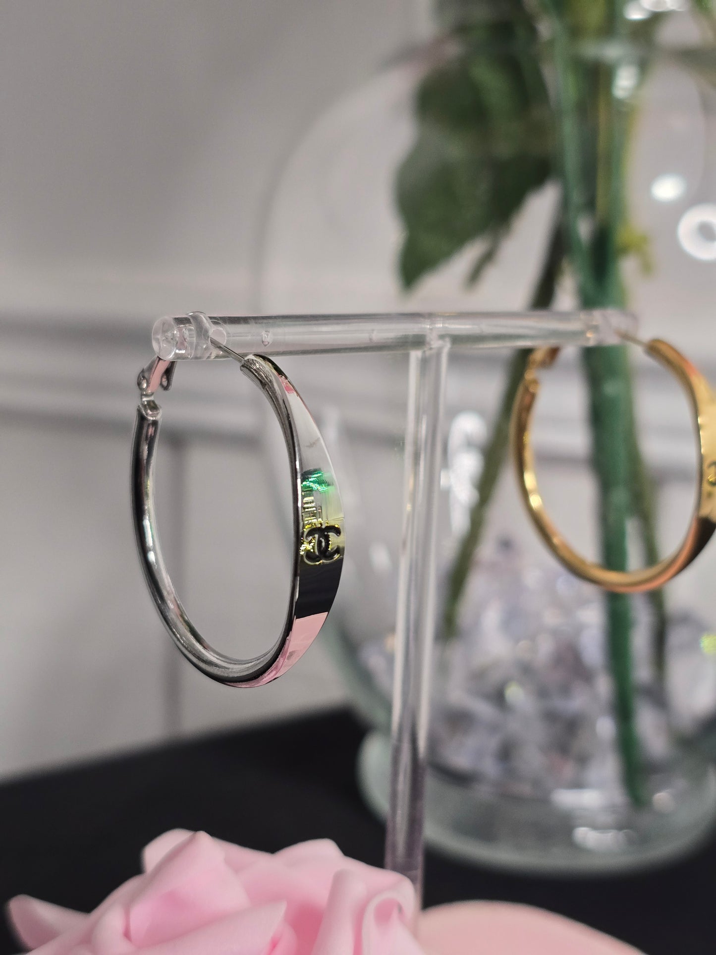 Gold or Silver Stainless Steel Hoop Earrings (ON SALE)