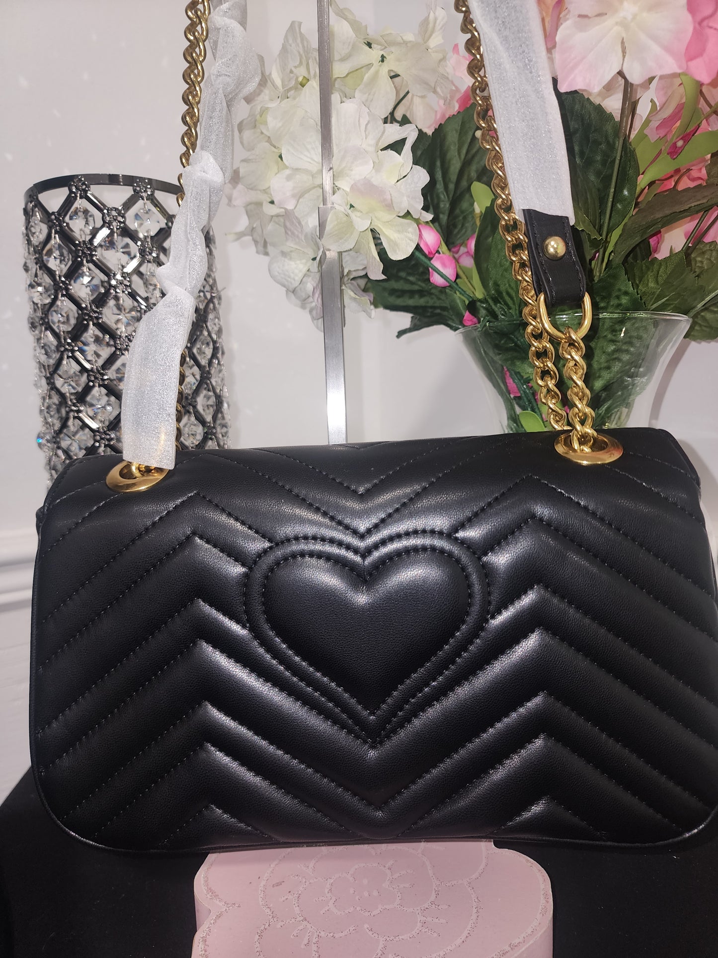 Marmont Style Black with Black Hardware Handbag (FINAL CLEARANCE SALE)