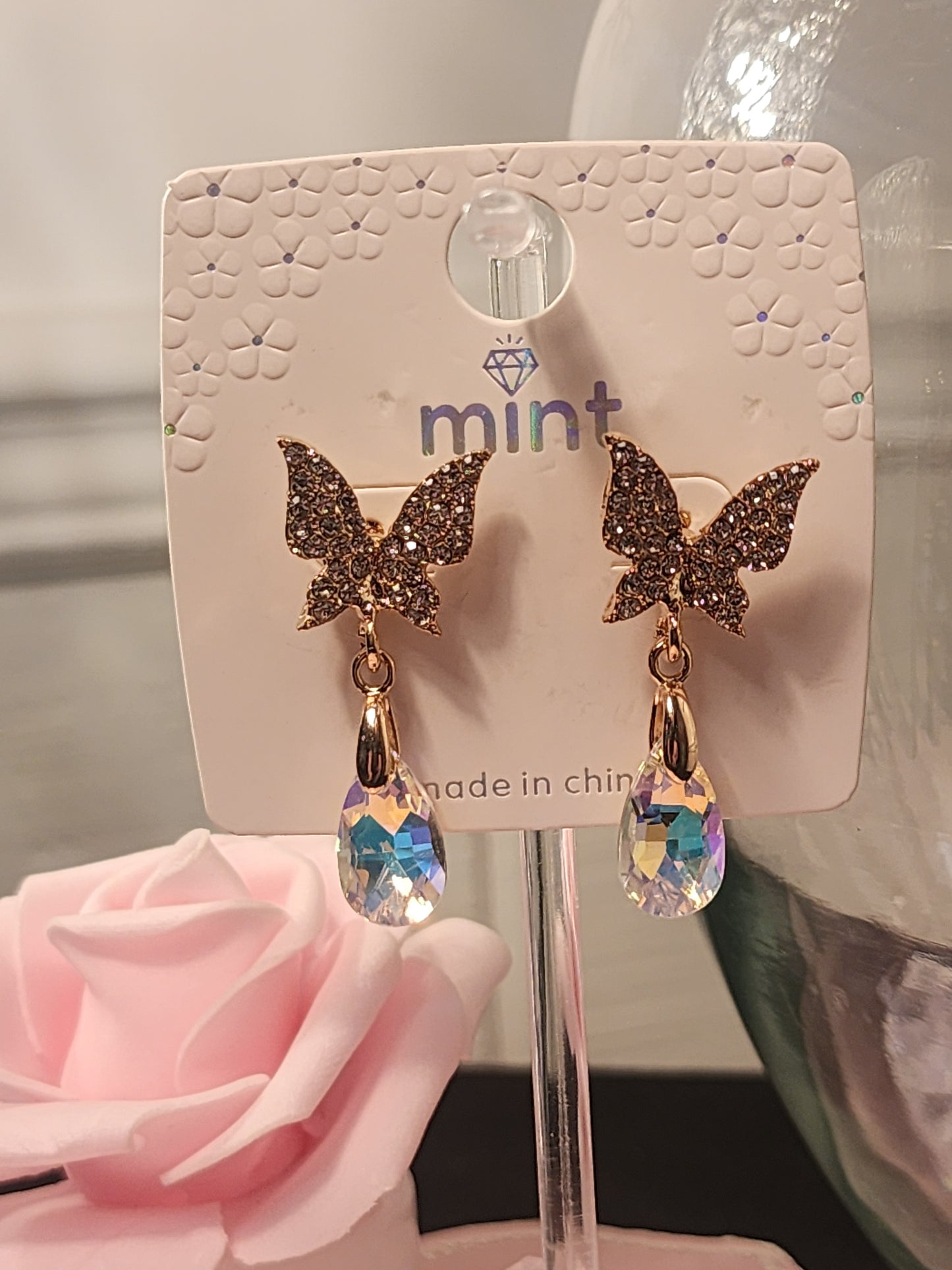 Gold Butterfly Earrings