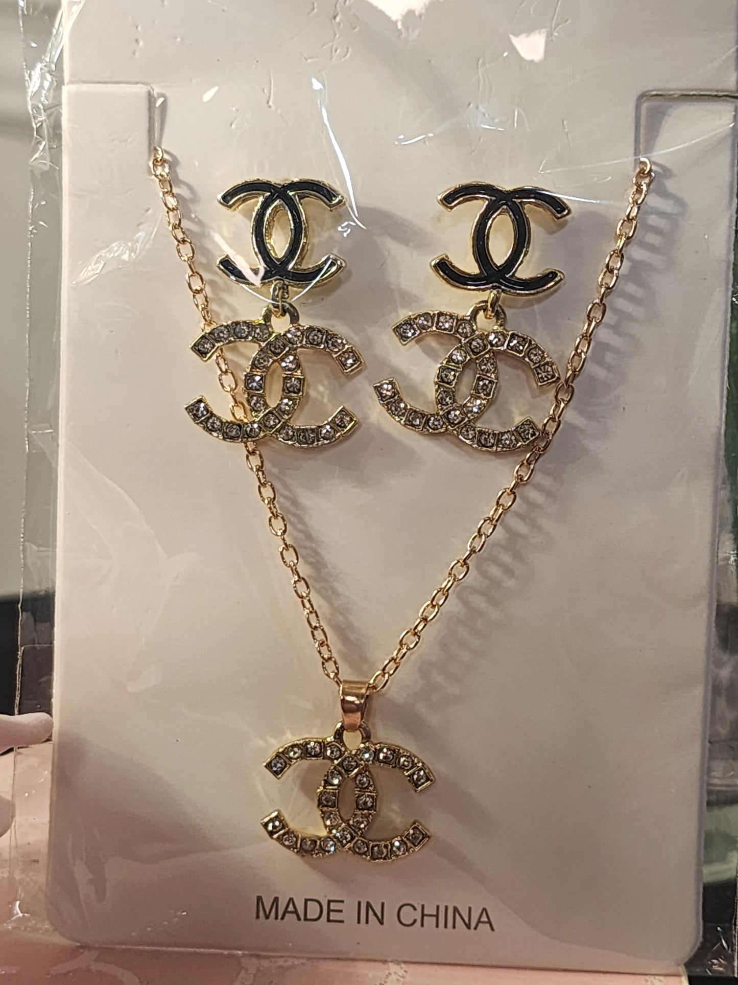Gold Necklace with Earrings Sets