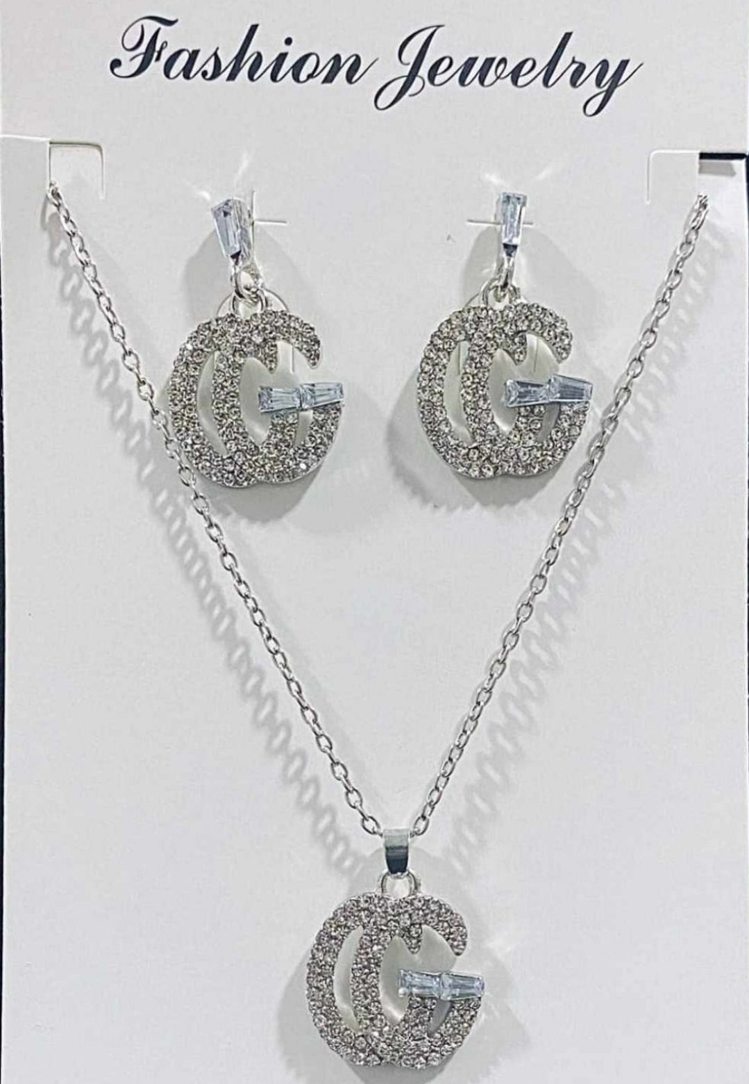 Gold or Silver Necklace with Earrings Sets