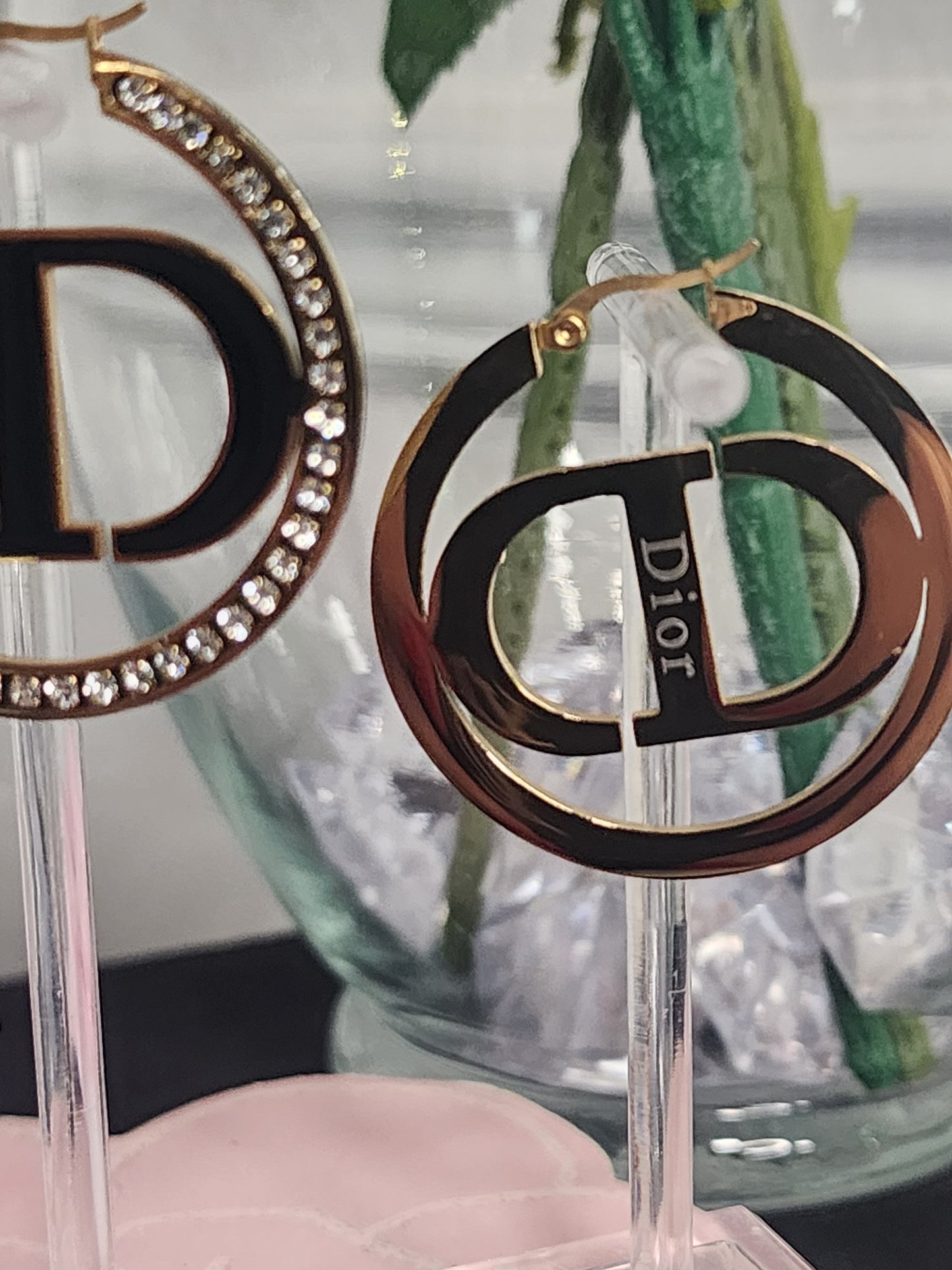 Stainless Steel Hoop Fashion Earrings (Available in Gold or Silver) (ON SALE)