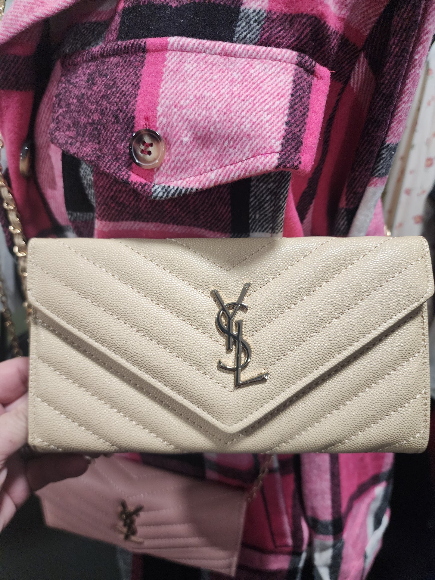 Pink and Gold Crossbody/Wallet