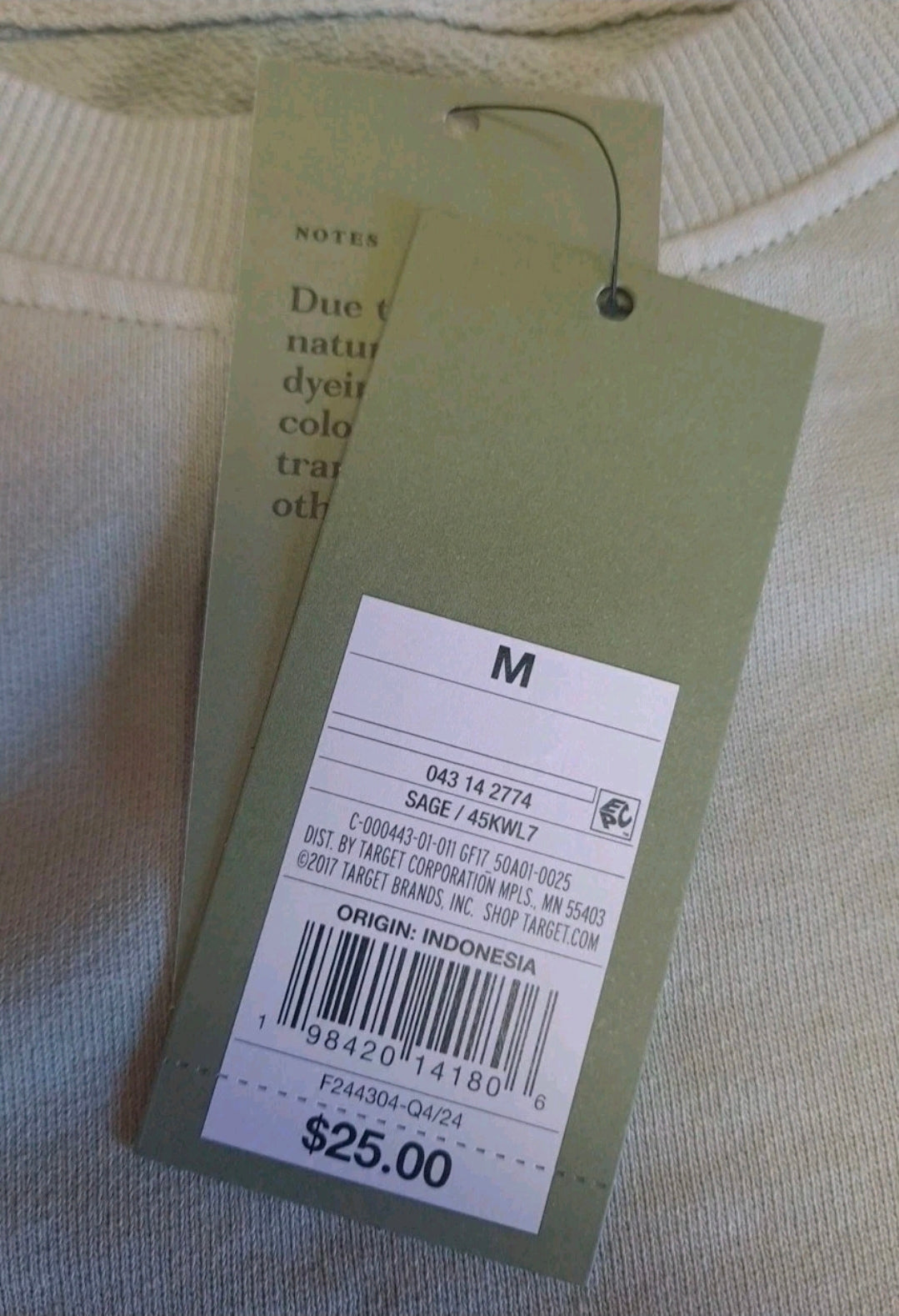 Mens or Women's Size Medium Crewneck Sweatshirt