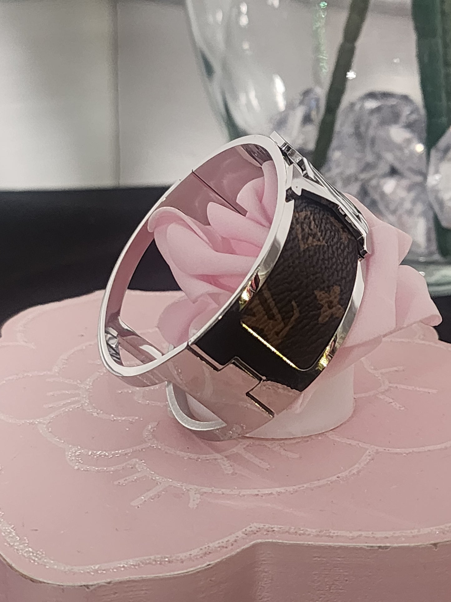 Silver Stainless Steel Chunky Upcycled Bracelets