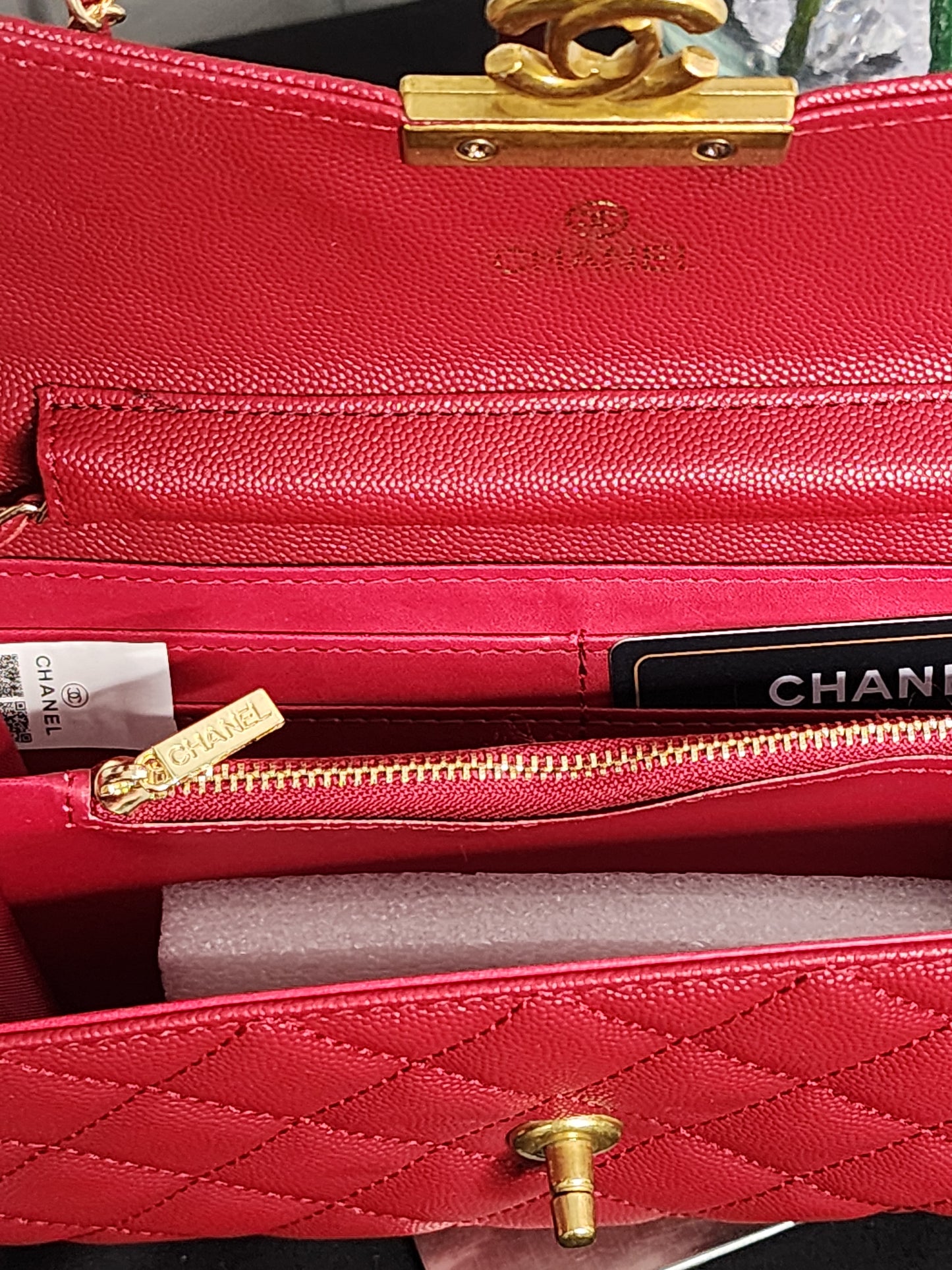 Red with Gold Hardware Handbag