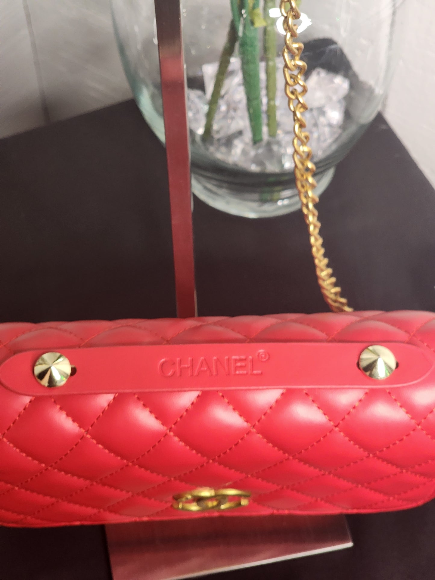 Red with Gold Hardware Handbag