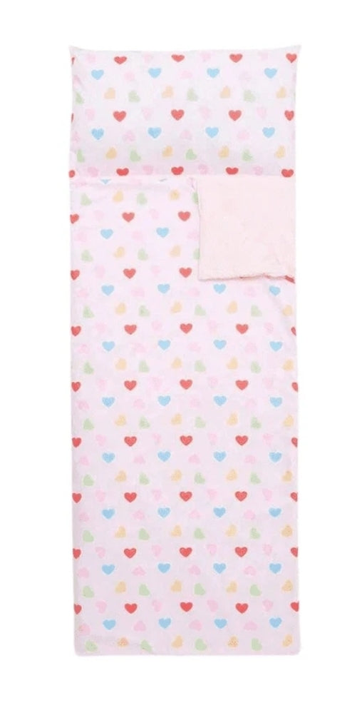 Kids Ultra-Soft Light Weight 3-in-1 Slumber Sleeping Bag (Hearts) (ON SALE)