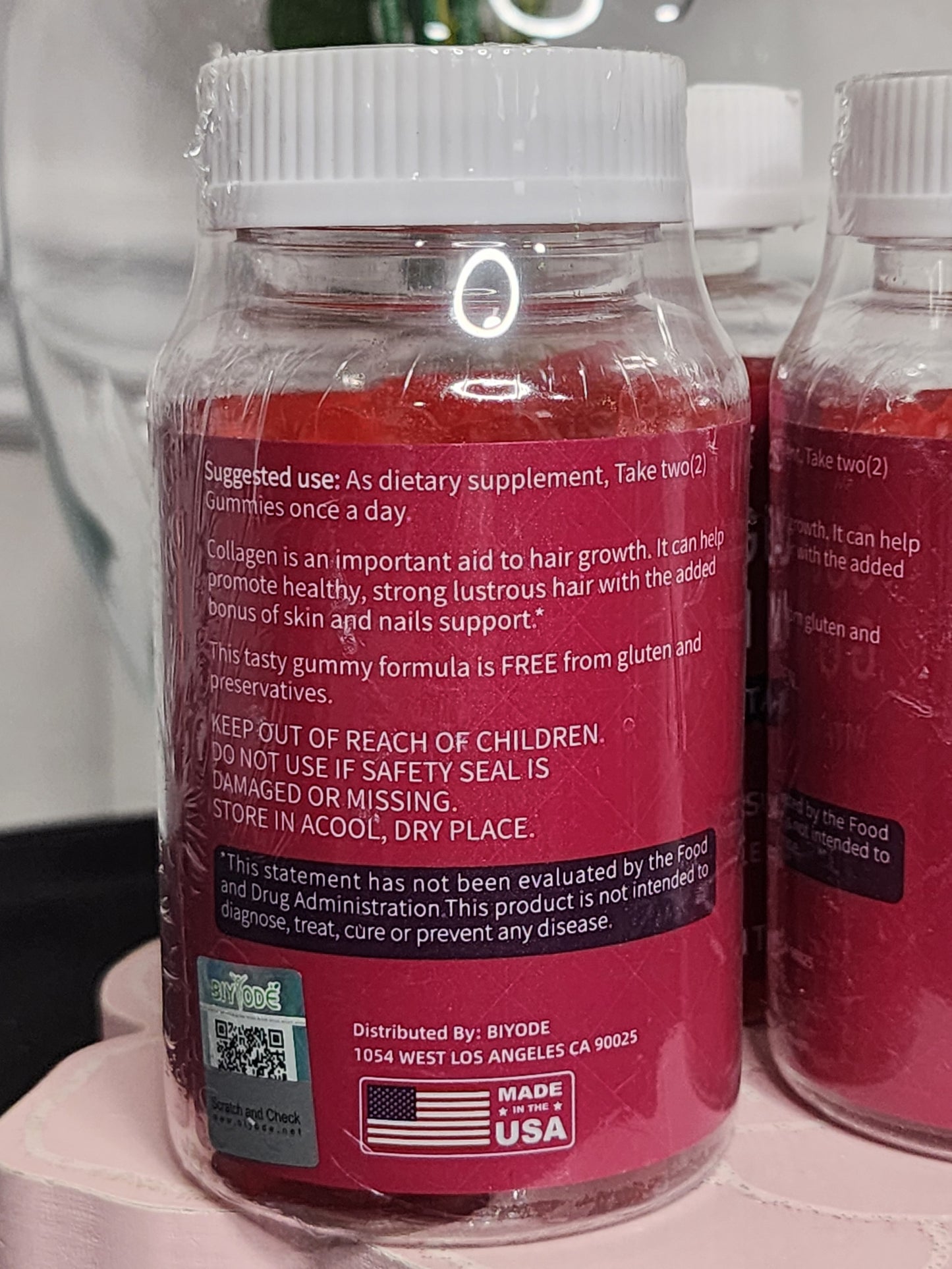 Collagen Gummies with Biotin and Vitamin C (Hair, Skin & Nails Support) 60 Count