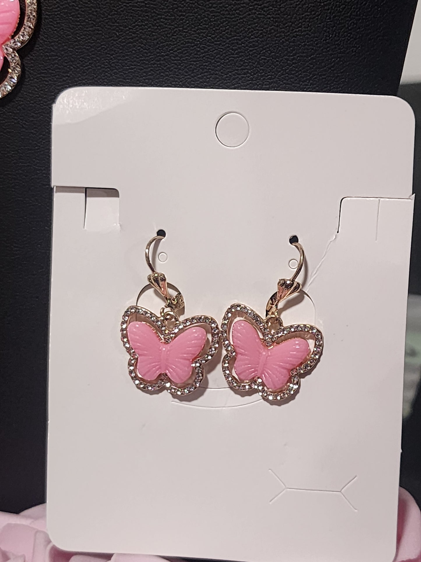Gold Butterfly Necklace with Earrings Sets