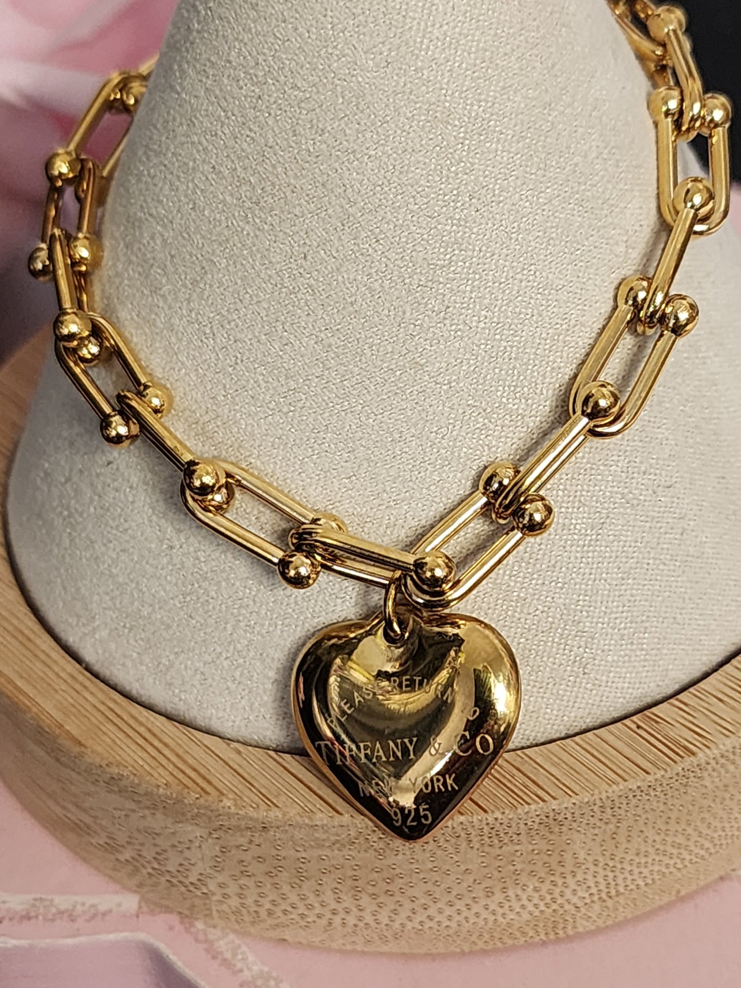 Gold or Silver Stainless Steel Necklace, Bracelet and Earrings Sets