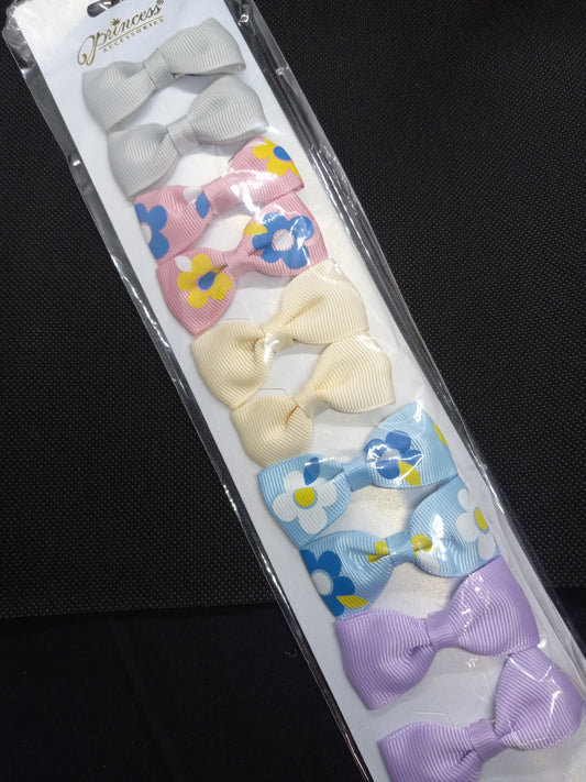 Girls, Pack of Ten Hair Bow Clips
