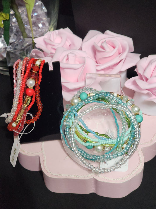 Multi-Layered Seed Bead Bracelets