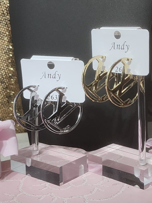 Gold or Silver Hoop Earrings (Costume Novelty)