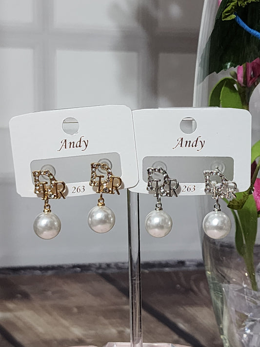 Gold or Silver Pearl Drop Earrings
