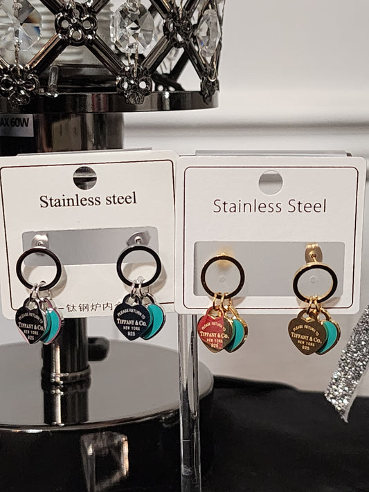 Gold or Silver Stainless Steel Earrings