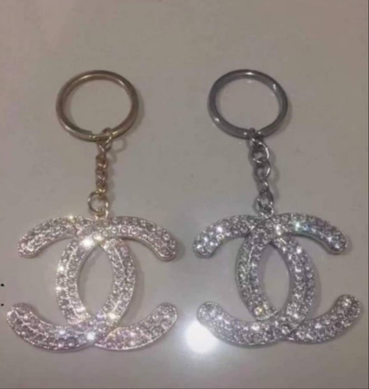 Gold or Silver Rhinestone Keychains