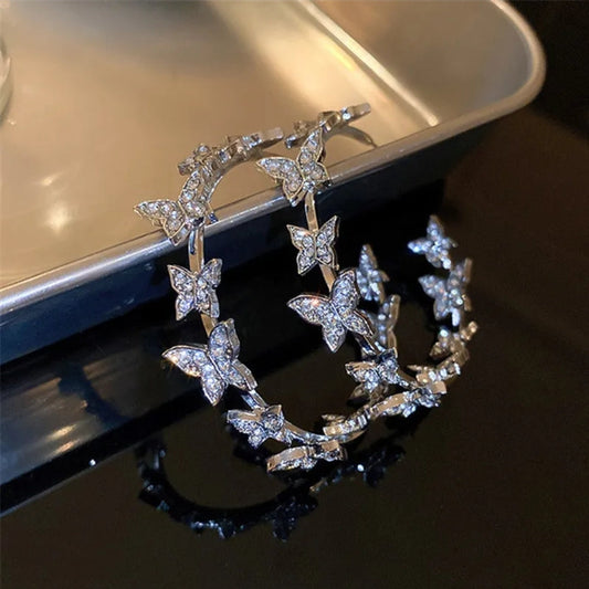 Butterfly Hoop Earrings