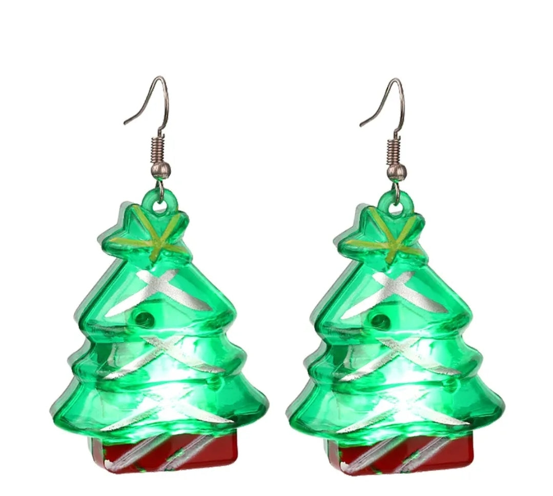 Light Up Christmas Bulb Earrings