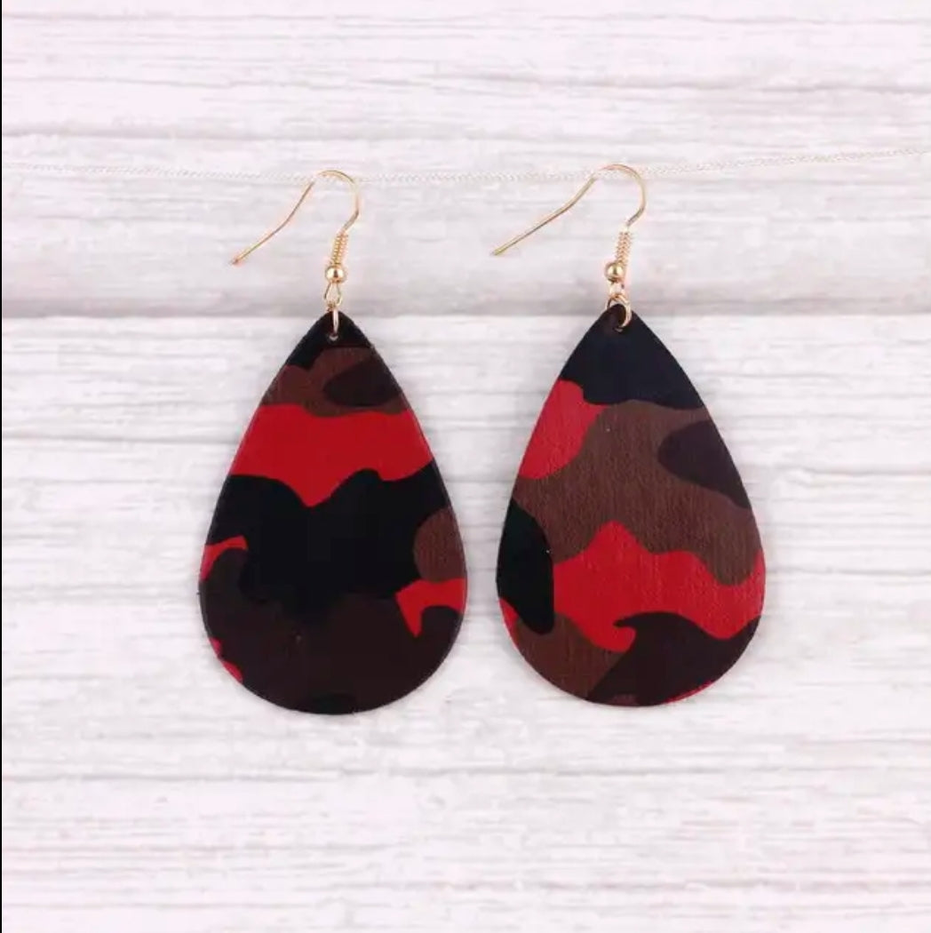 Camo Pattern Earrings