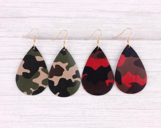 Camo Pattern Earrings