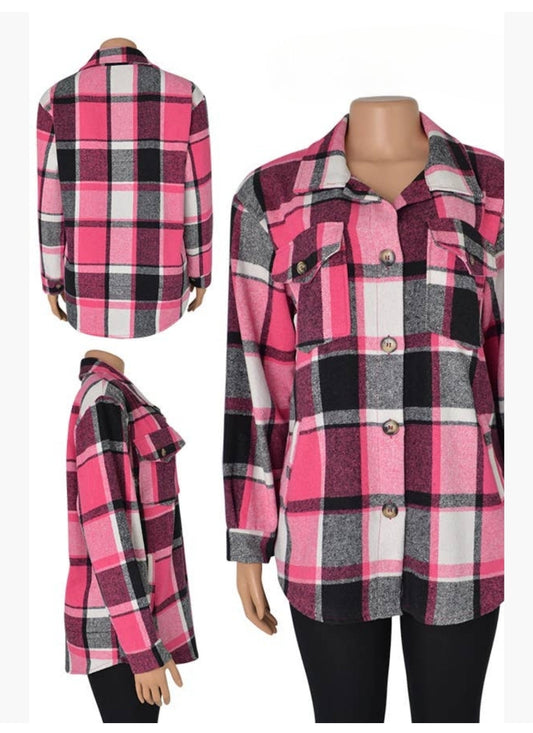 Womens PLAID Pattern Shackets (SALE)