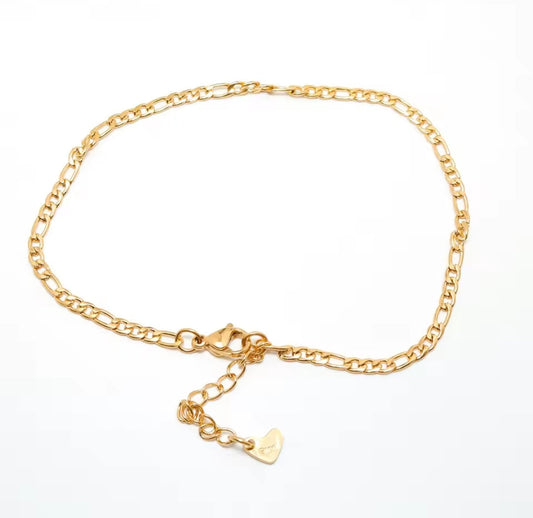 Gold Figaro Stainless Steel Anklets